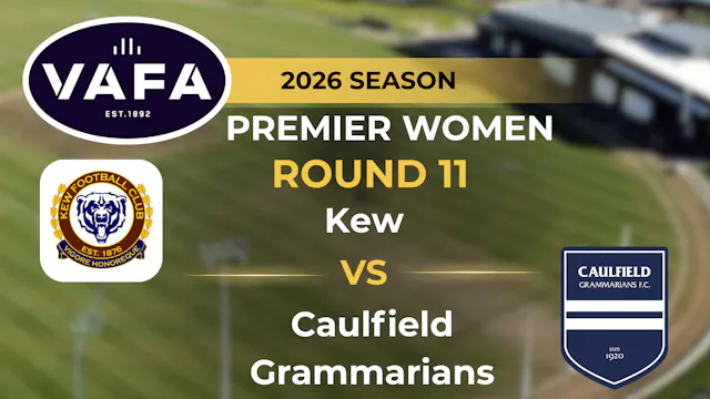 VAFA 2026 R11 PREM Women's Kew V Caul...