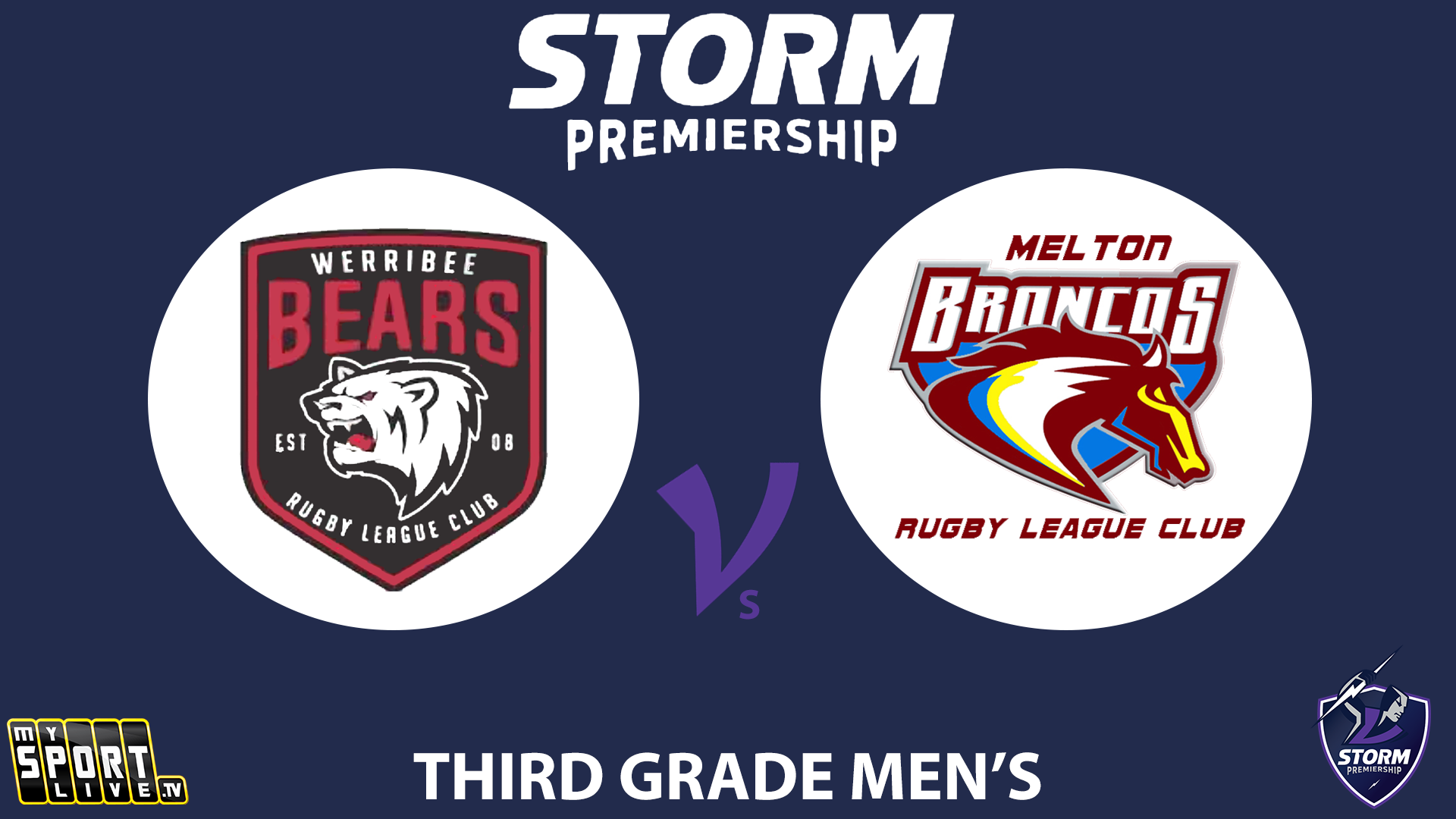 H2 2024 RD1 Third Grade Men’s: Werribee Bears vs Melton Broncos