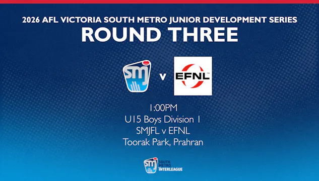 Round 3 -  U15 Boys Div 1 - SMJFL v EFNL