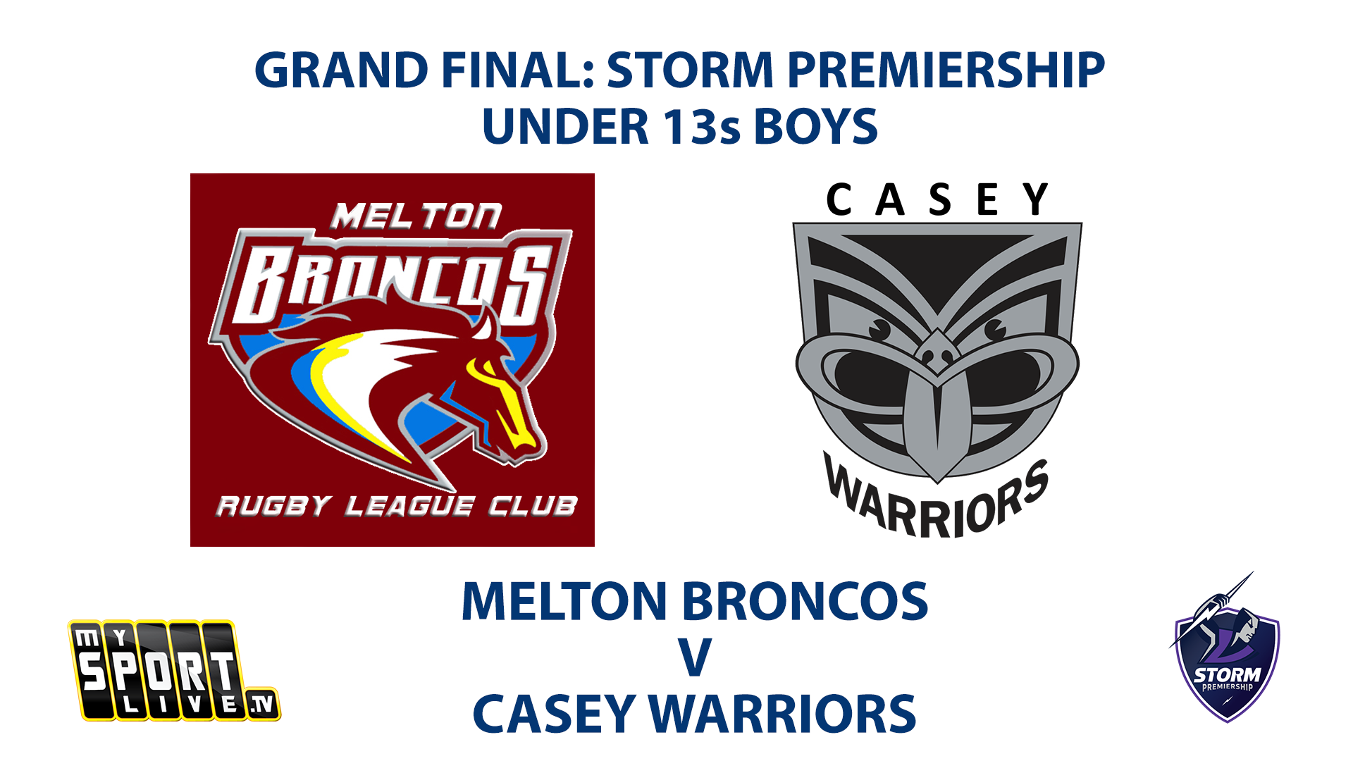 2023 GRAND FINAL - U13s Boys: Melton Broncos vs Casey Warriors