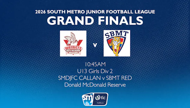 SMJFL GF: U13 Girls Div 2  – South Me...