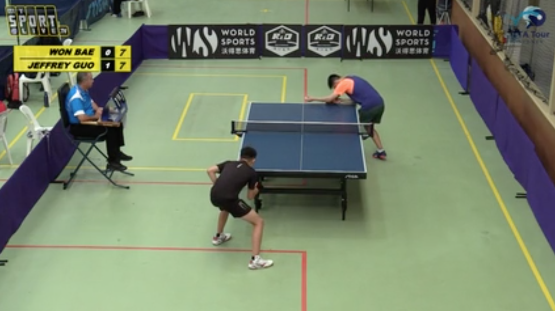 Won Bae v Jeffrey Guo - U19 Boys' Singles Group