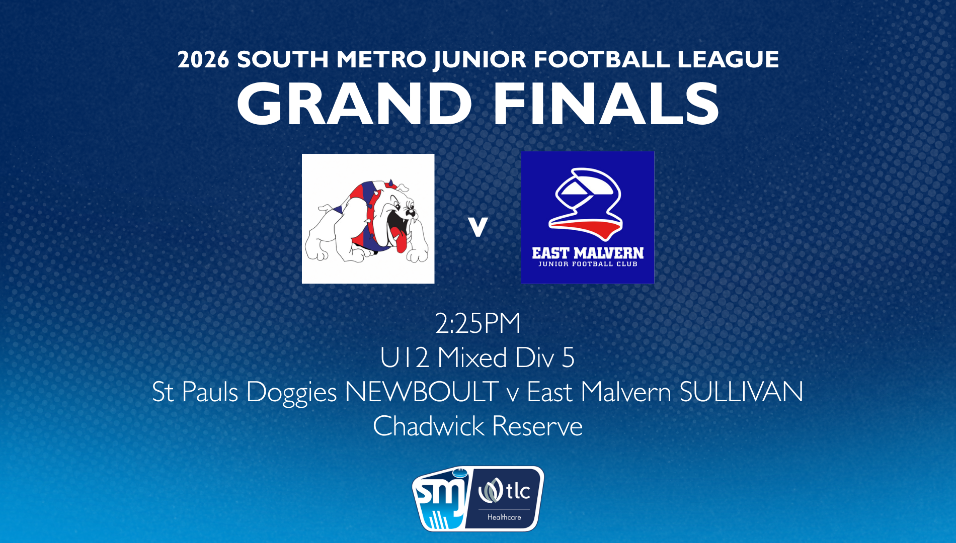 SMJFL GF: U12 Mixed Div 5 - St Pauls Doggies v East Malvern