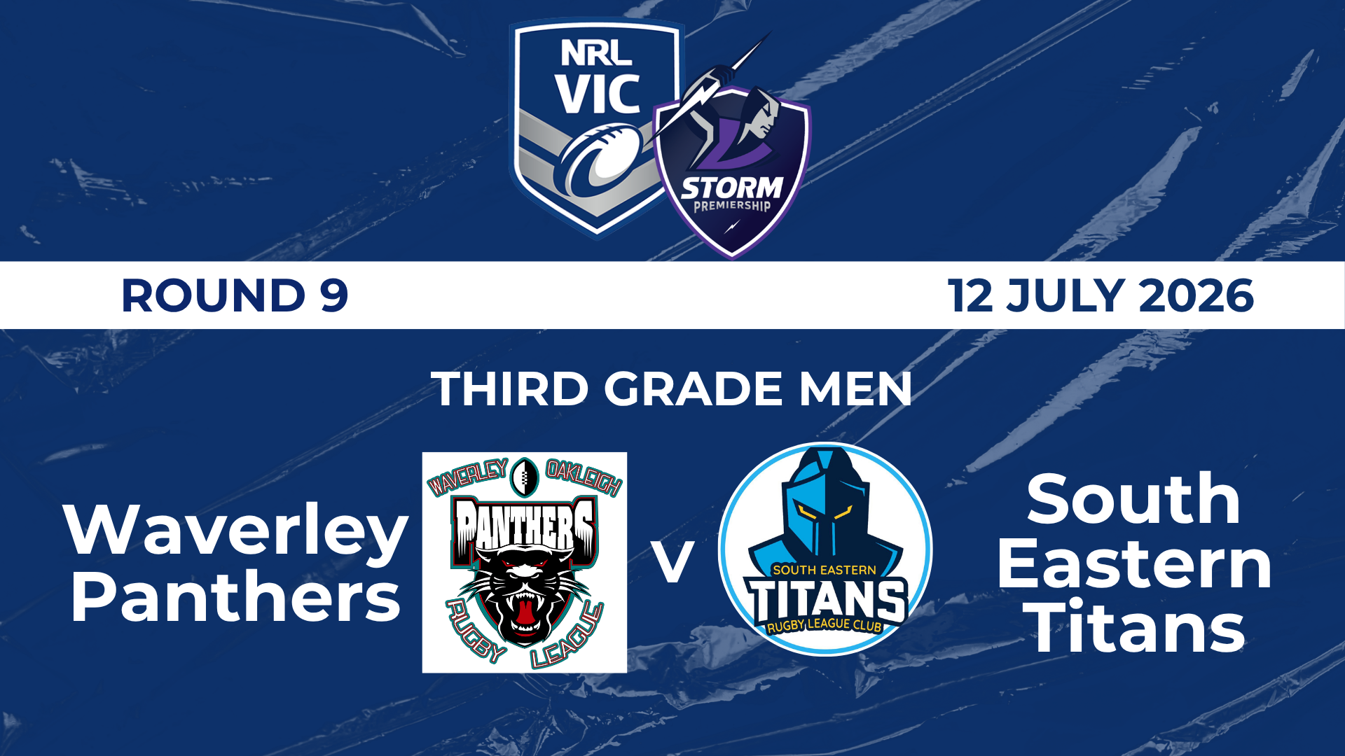 H1 2026 R9 Third Grade Men Waverley Panthers V South Eastern Titans
