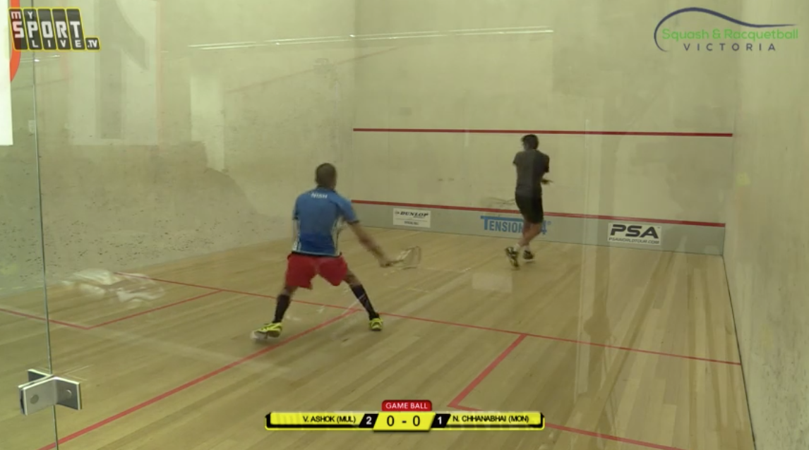 2017 Vic Open Squash - Division 3 - Vignesh Ashok Vs Nishan Chanabhai