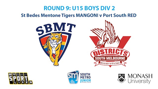 SMJFL R9: U15 Boys Div 2 - St Bedes M...