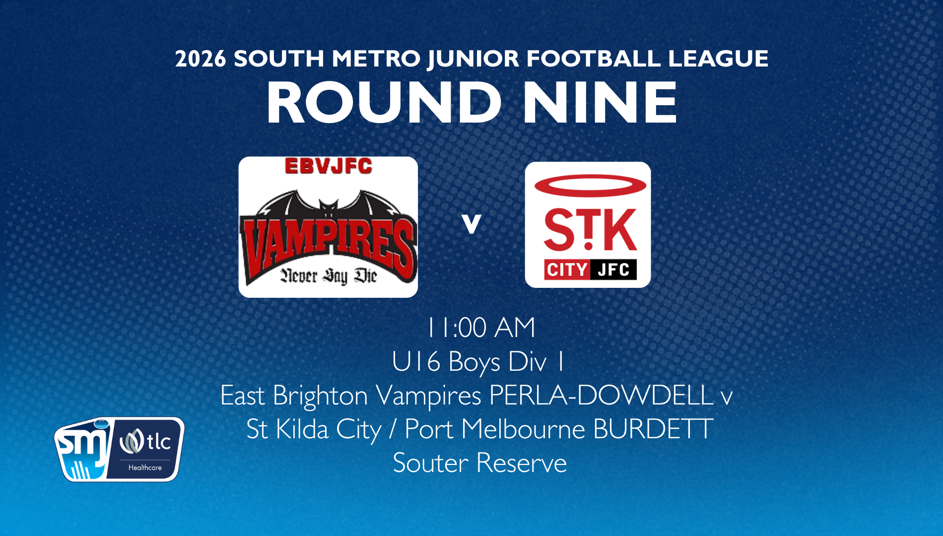 SMJFL R9: U16 Boys - East Brighton Vampires v St Kilda/Port Melbourne