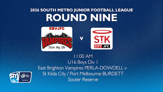SMJFL R9: U16 Boys - East Brighton Va...