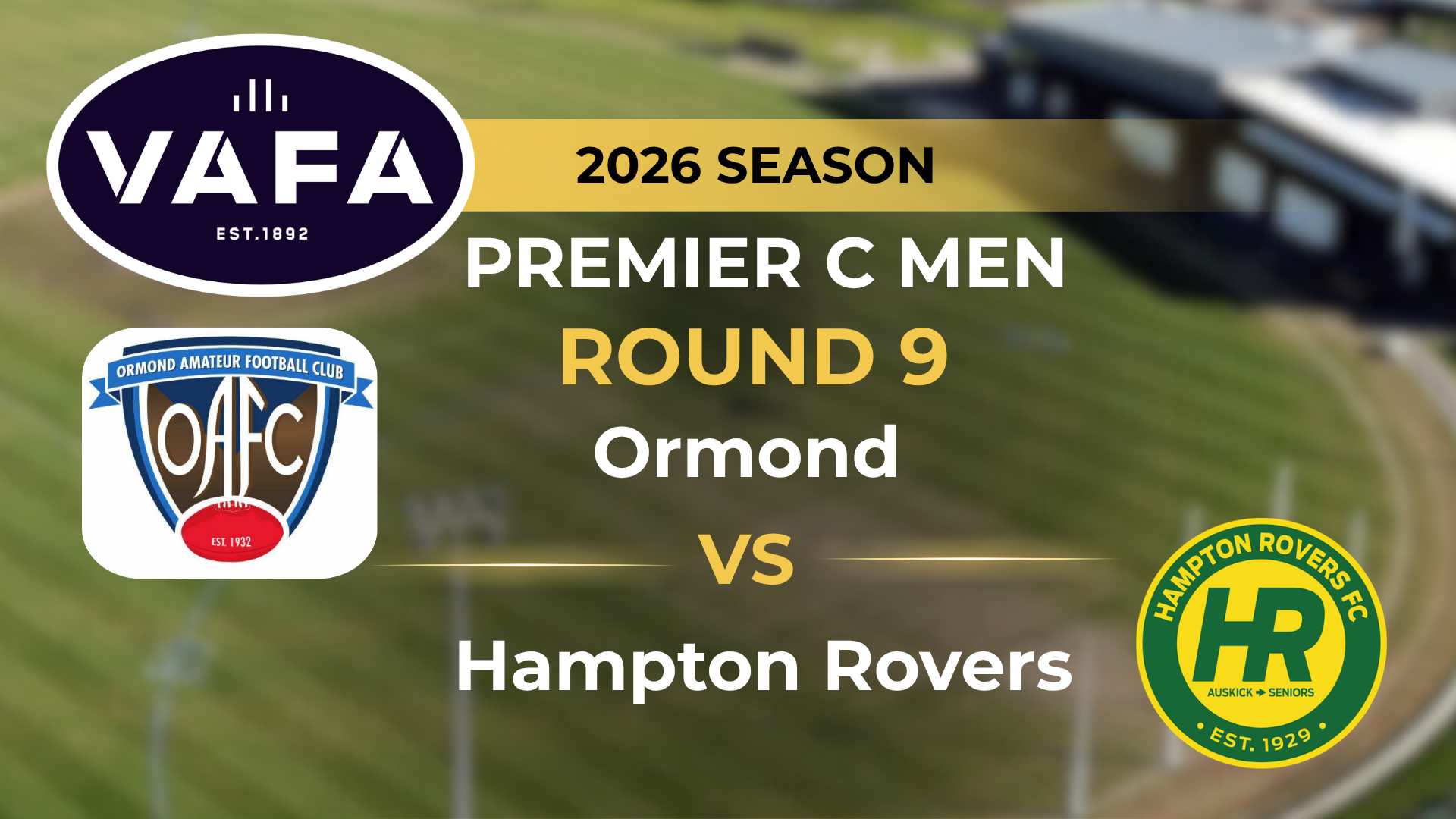 VAFA 2026 R9 PREM C Men's Ormond V Hampton Rovers
