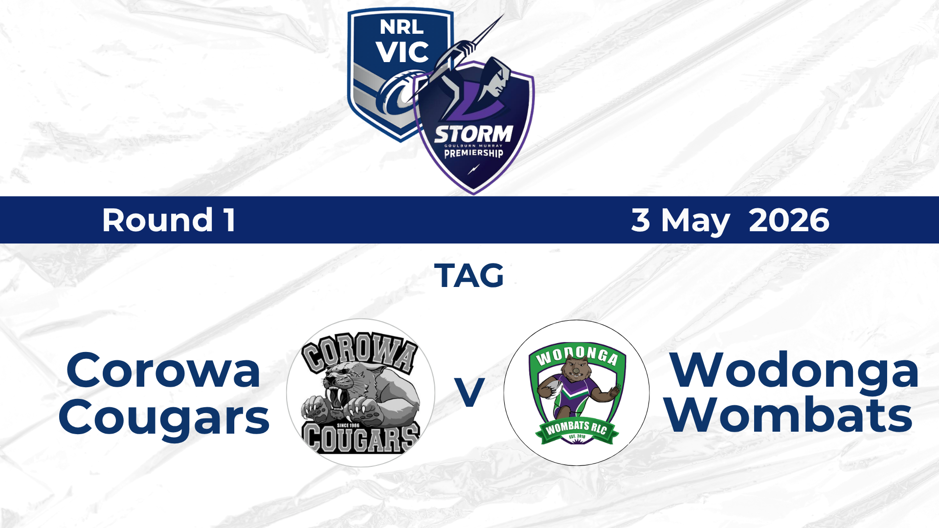 H2 2026 GMSP R1 WOMENS Cougars v Wombats Albury TAG