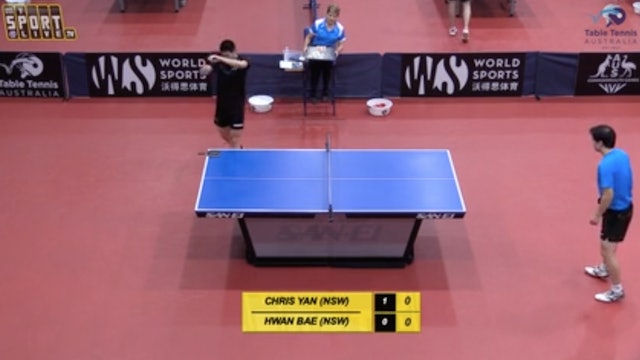 Men's Single Final: Chris Yan (NSW) vs. Hwan Bae (NSW)
