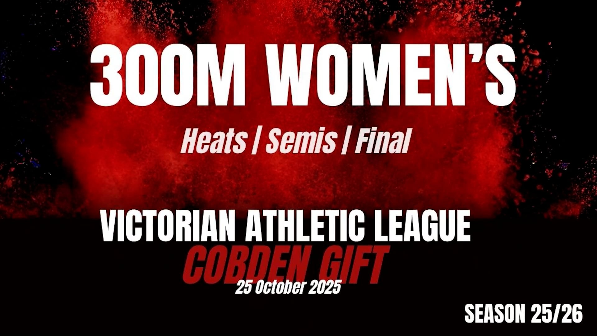 Cobden 300M Women Heats Semis Final