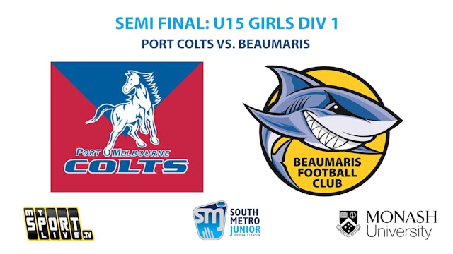 SMJFL SF: U15 Girls Div 1 Port Colts vs. Beaumaris