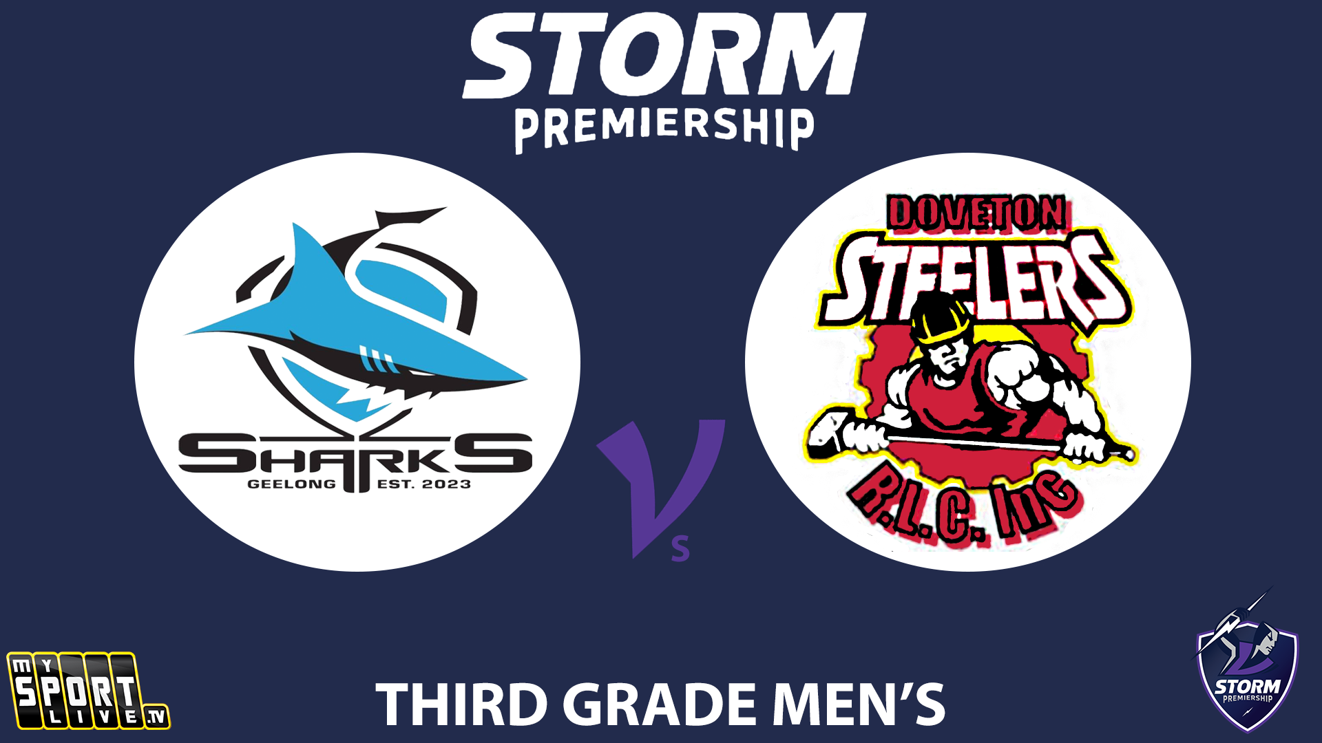 H2 2024 R5 Third Grade Men's: Geelong Sharks v Doveton Steelers
