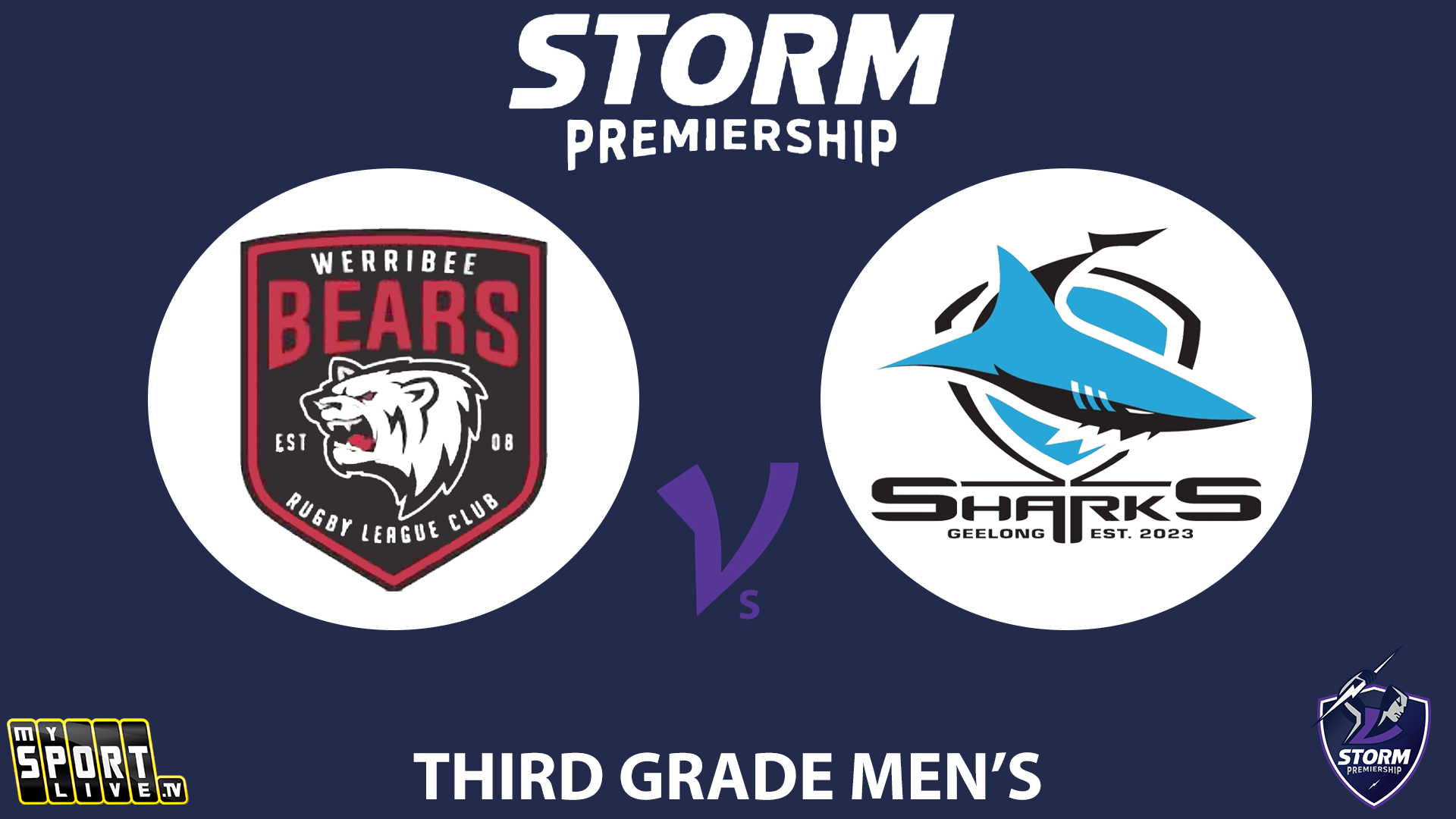 H2 2024 R3 Third Grade Men's: Werribee Bears v Geelong Sharks