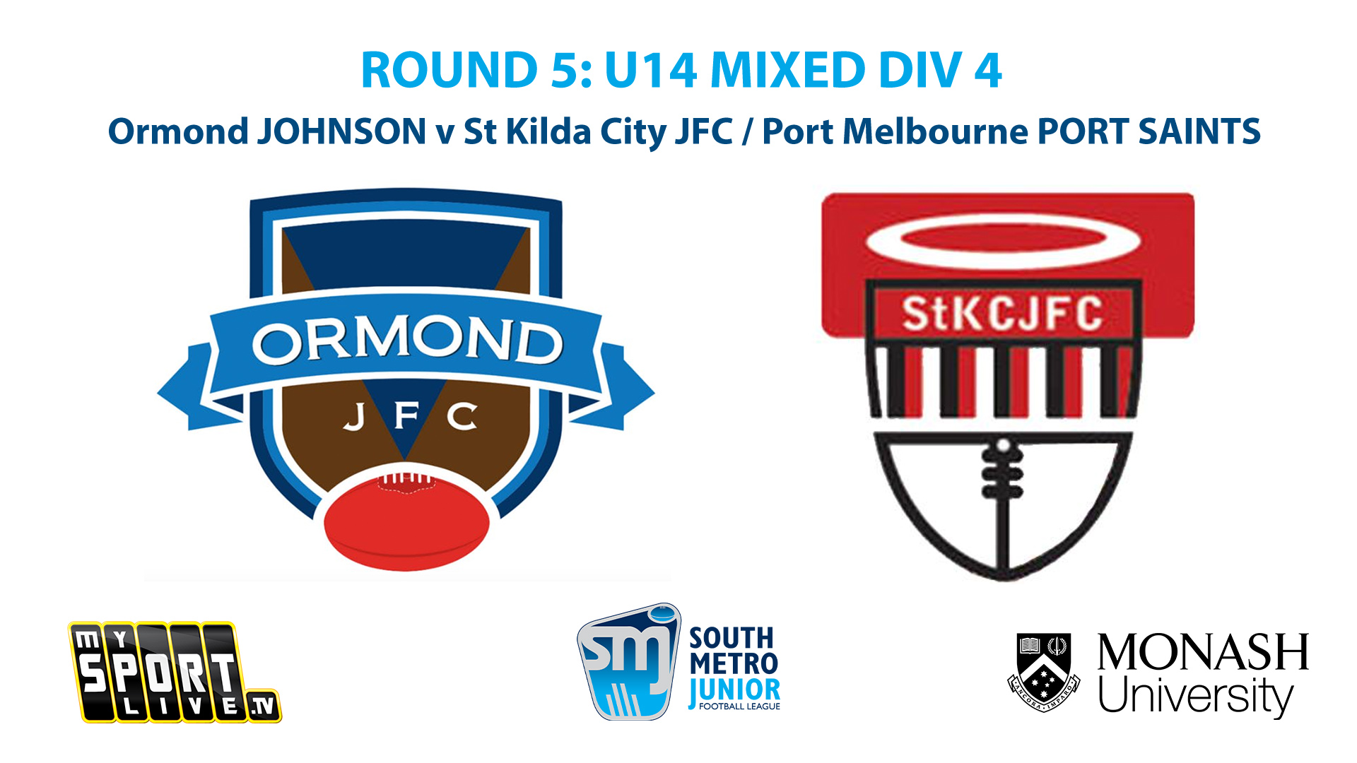 R5: U14 Boys Div 4 - Ormond V St Kilda City / Port Melbourne