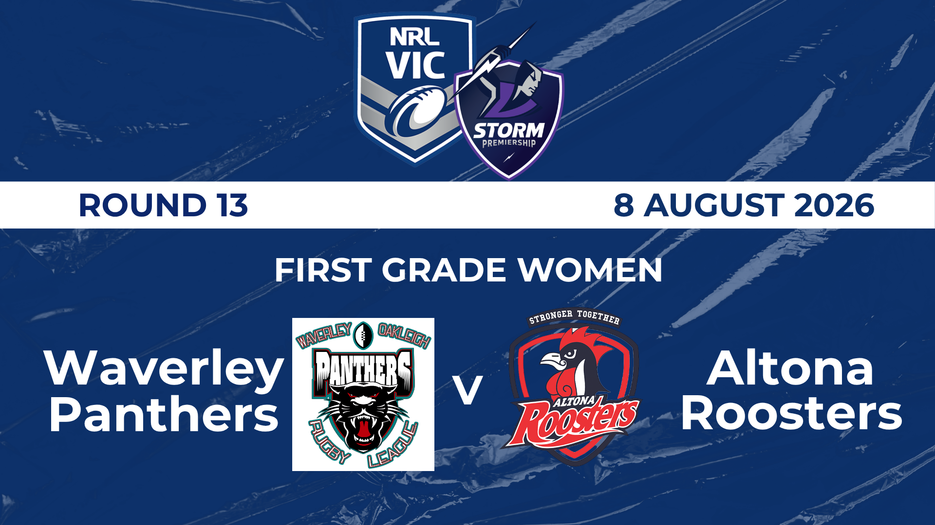 H1 2026 R13 First Grade Women Waverley Panthers V Altona Roosters