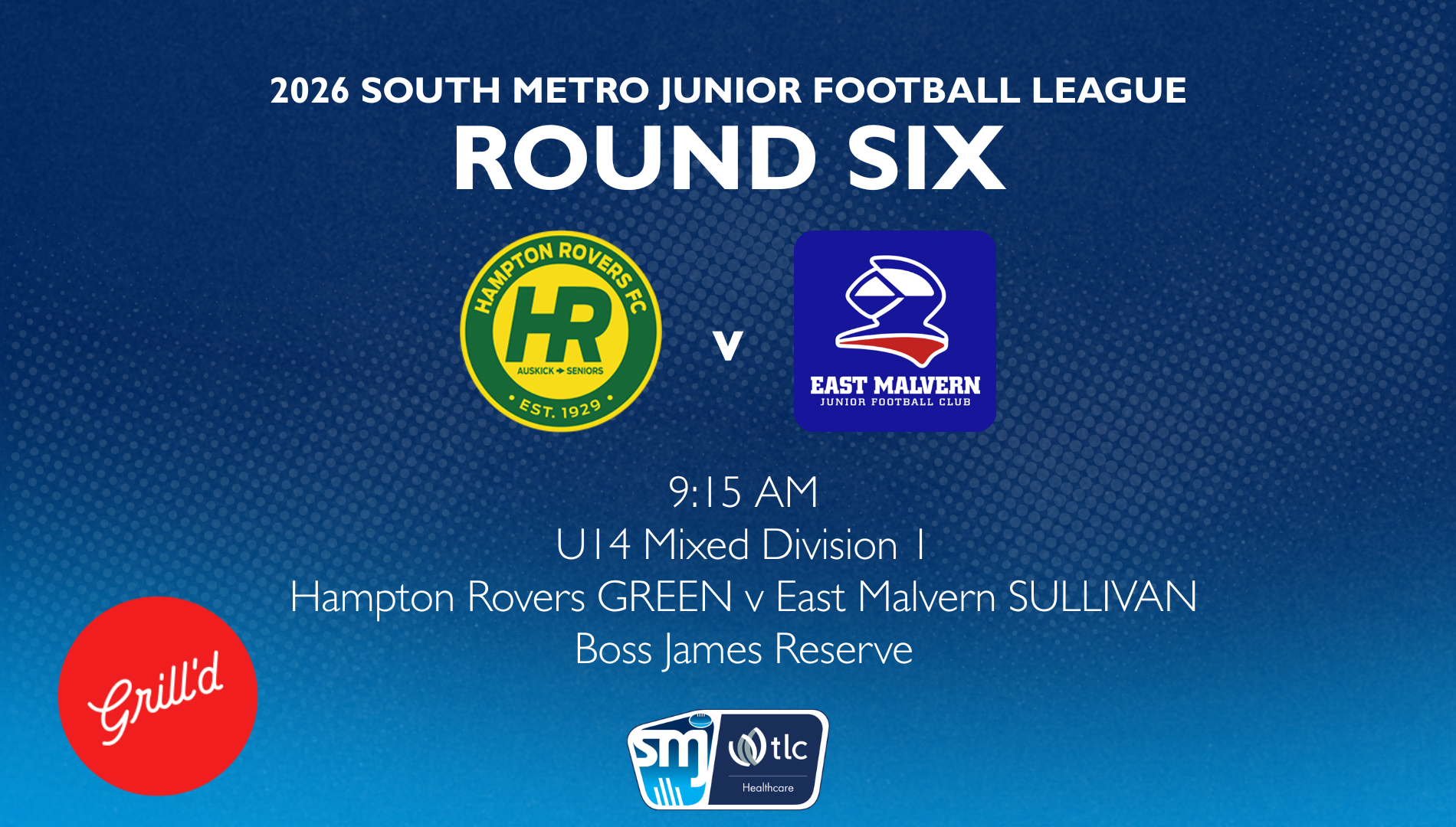 SMJFL R6: U14 Mixed Div 1 - Hampton Rovers v East Malvern