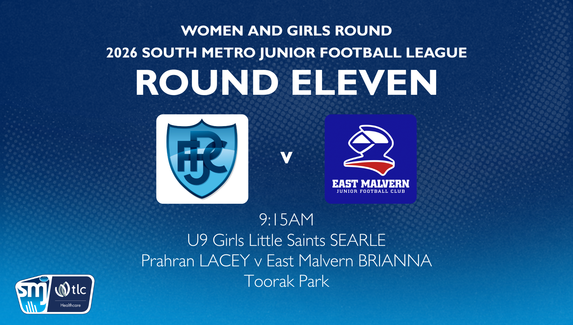 SMJFL R11: U9 Girls - Prahran v East Malvern