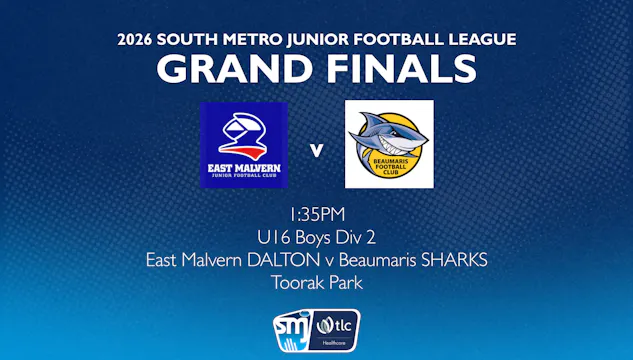 SMJFL GF: U16 Boys Div 1 - East Malvern vs. Beaumaris
