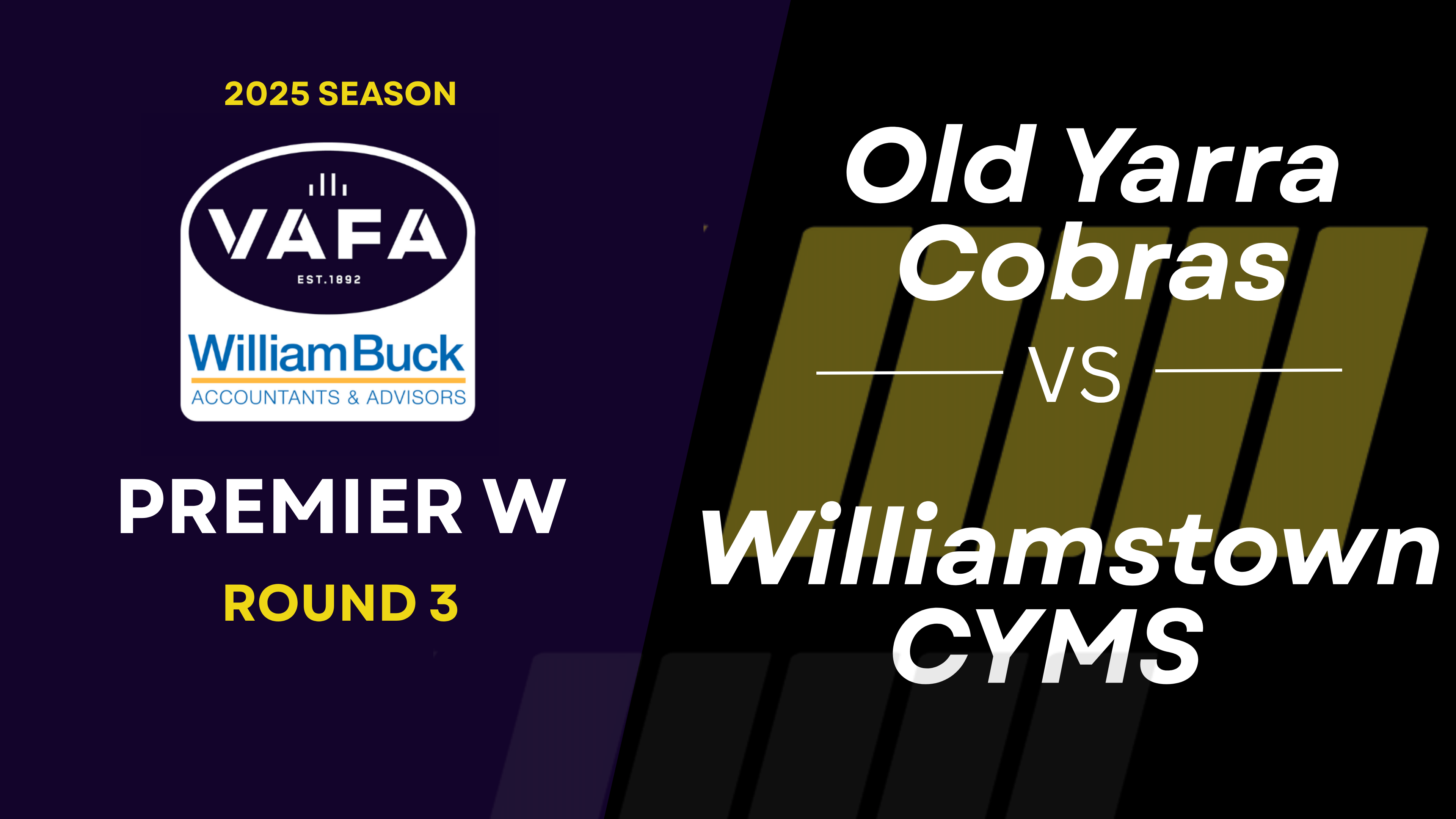RD3 PREM W Old Yarra Cobras vs.Williamstown CYMS