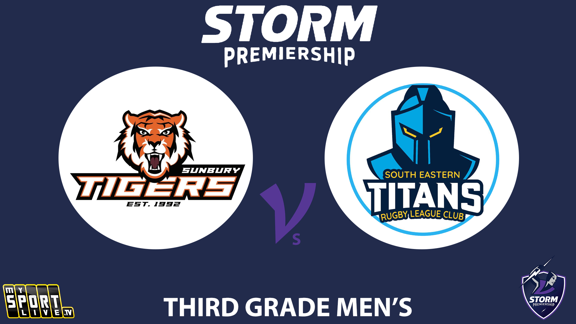 H2 2024 R14 Third Grade Men's: Sunbury Tigers vs. South Eastern Titans