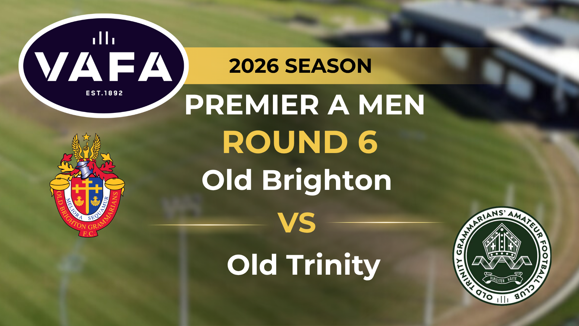 VAFA 2026 R6 PREM A Men’s Old Brighton V Old Trinity