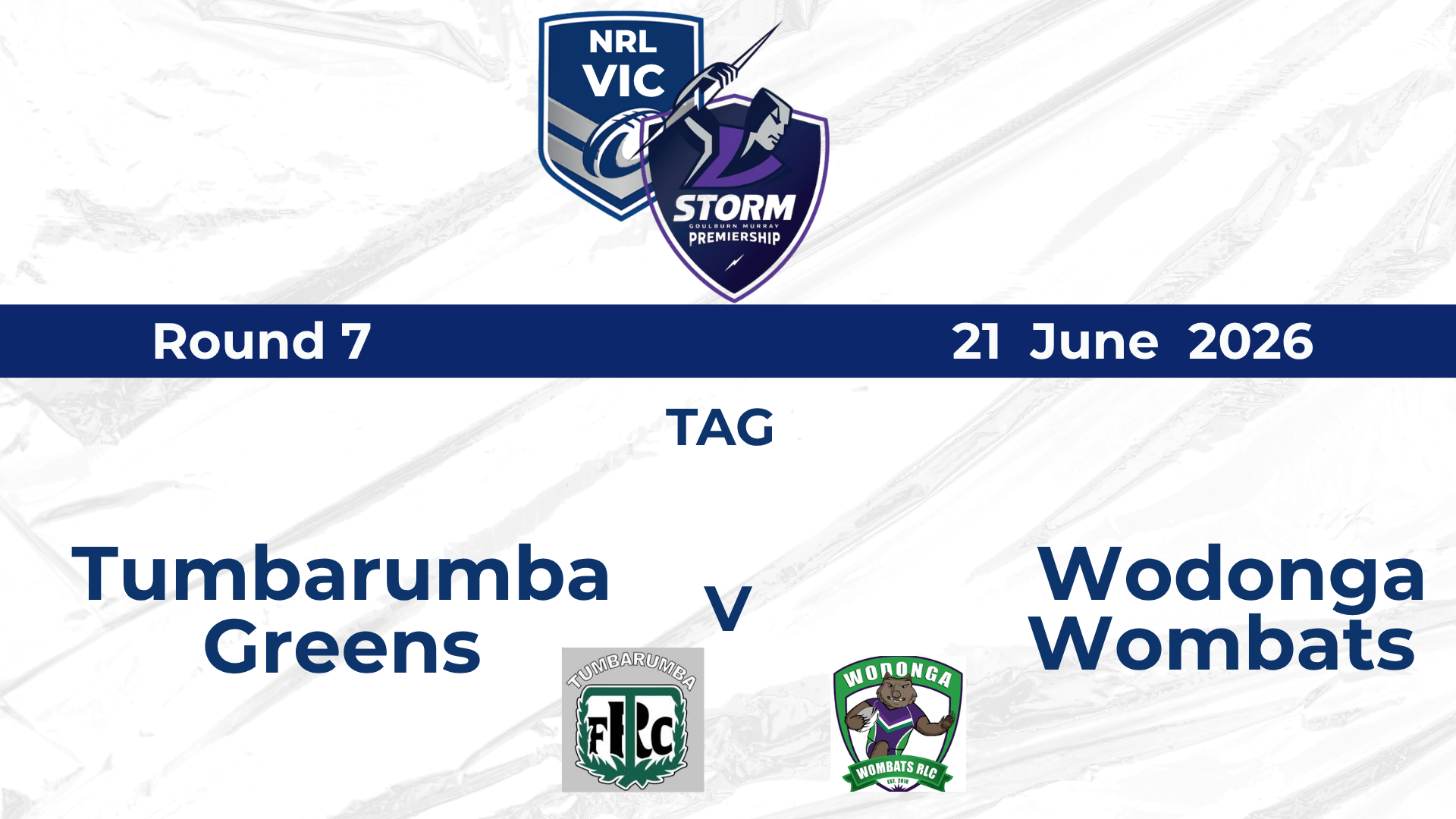 H2 2026 R7 TAG Womens Tumbarumba Greens v Wodonga Wombats