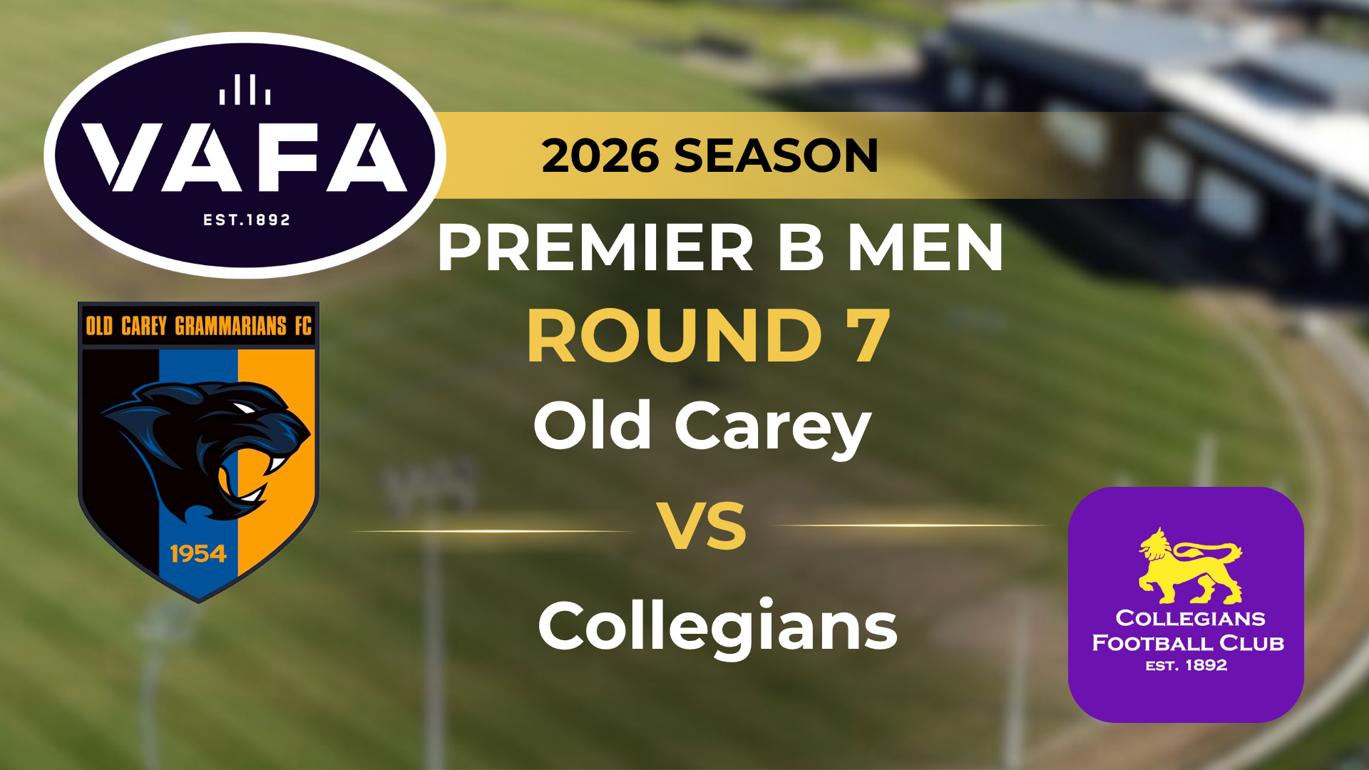VAFA 2026 R7 PREM B Men’s Old Carey V Collegians
