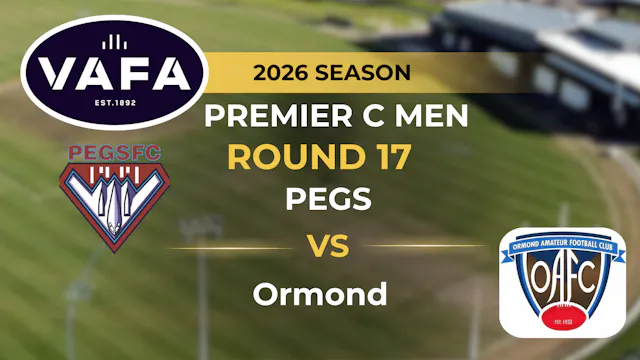 VAFA 2026 R17 PREM C Men's PEGS V Ormond