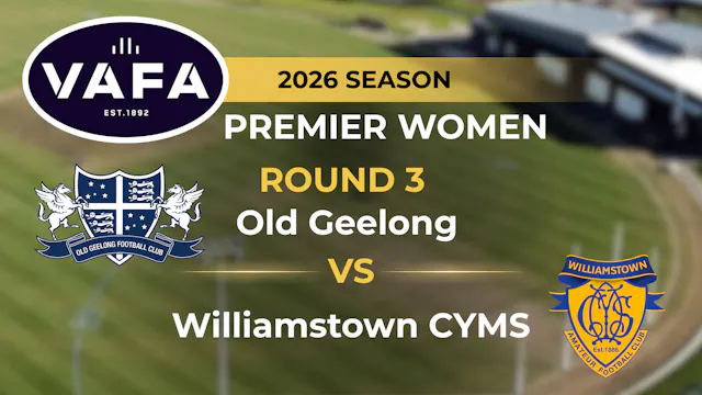 VAFA 2026 R3 PREM Women’s Old Geelong...