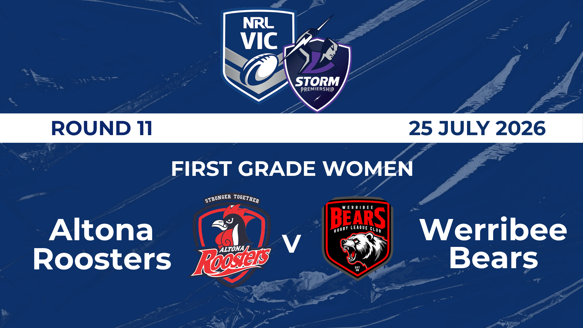 NRL R11: FGW - Altona Roosters v Werribee Bears