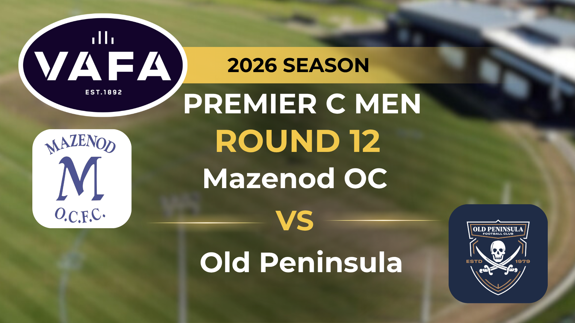 VAFA 2026 R12 PREM C Men's Mazenod OC V Old Peninsula