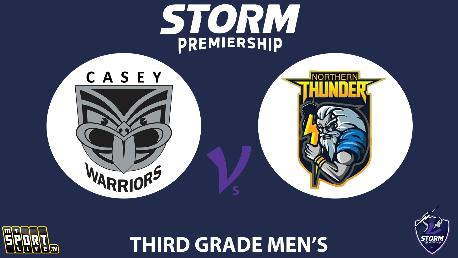 H2 2025 RD16 Third Grade Men - Casey Warriors vs Northern Thunder