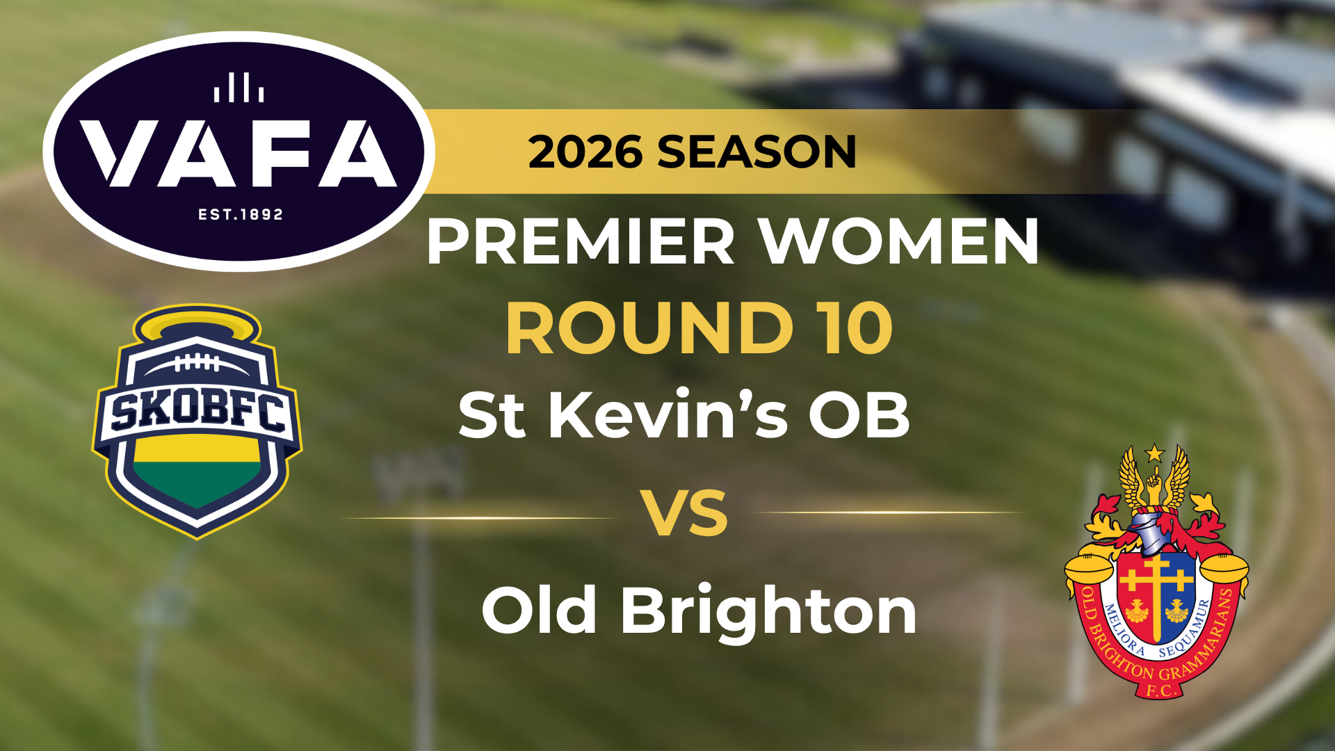 VAFA 2026 R10 PREM Women's St. Kevin's OB V Old Brighton