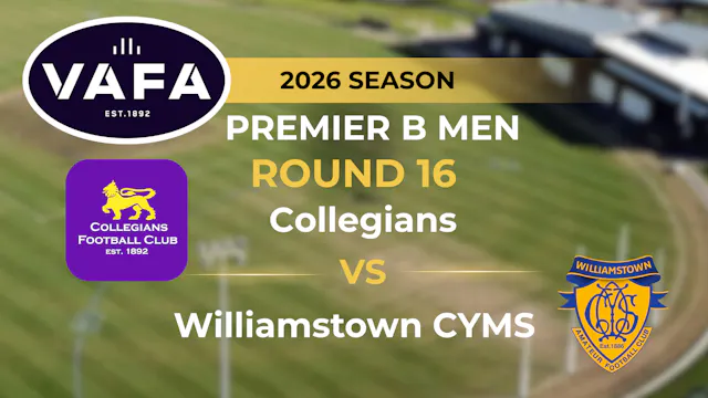 VAFA 2026 R16 PREM B Men's Collegians...