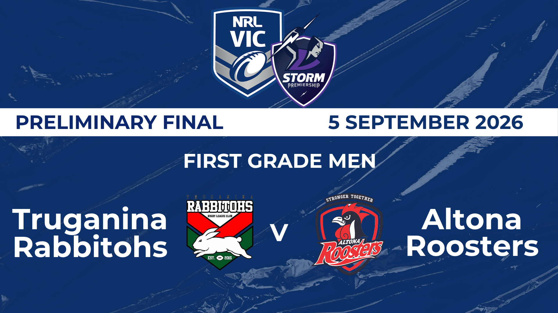 H2 2026 PF PREM First Grade Men Truganina Rabbitohs V Altona Roosters