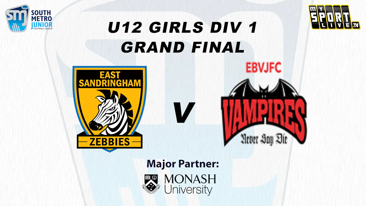 GF-U12 Girls Div 1 E Sandringham Zebbies vs. E. Brighton Vamps ...