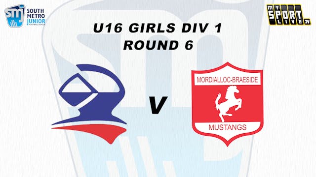 2025 SMJFL RD6 U16 Girls Div 1 East Malvern vs Mordi-Brae 