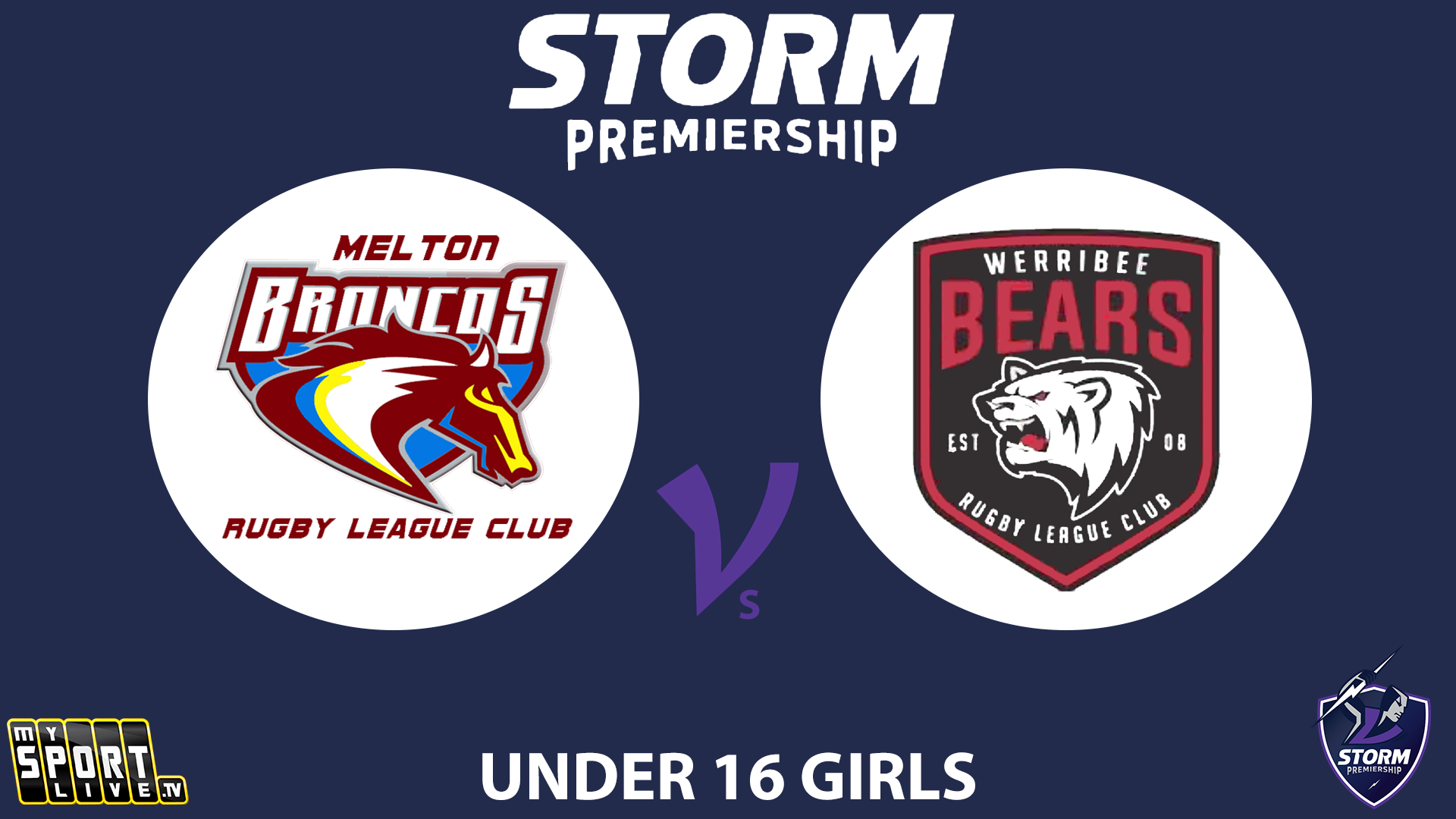 2025 Under 16s Girls Prelim - Melton Broncos vs. Werribee Bears