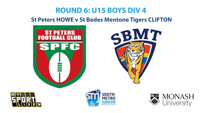 R6: U15 Boys Div 4 - St Peters v St Bedes Mentone
