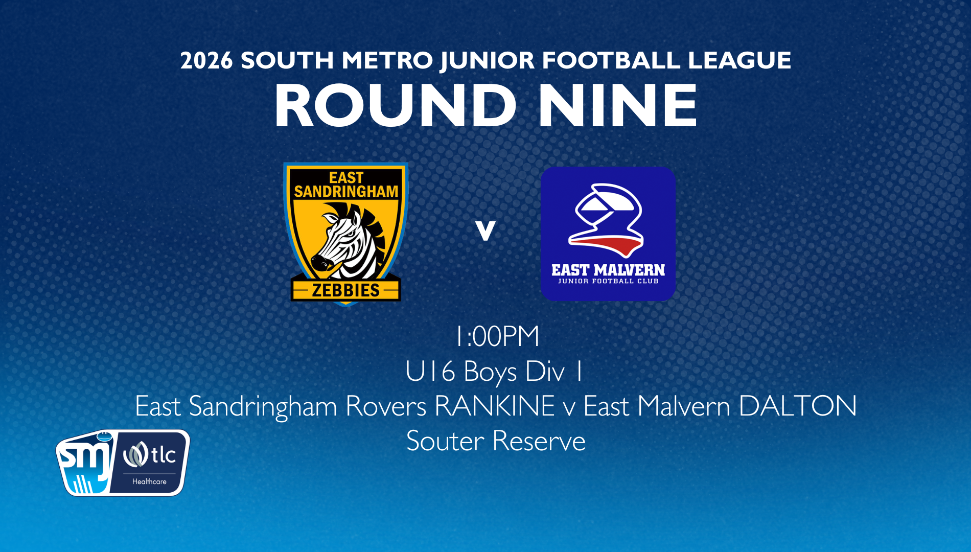 SMJFL R9: U16 Boys - East Sandy Rovers v East Malvern