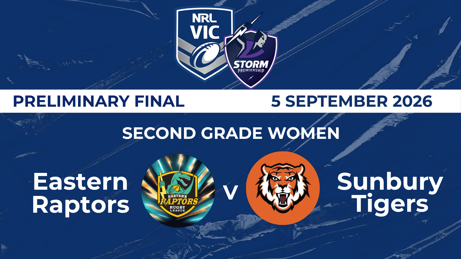NRL Prelim: SGW  - Eastern Raptors v Sunbury Tigers