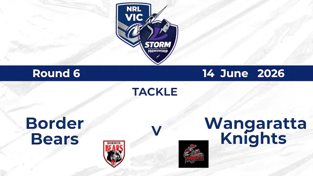 H2 2026 TACKLE Mens - Bears Vs Knights
