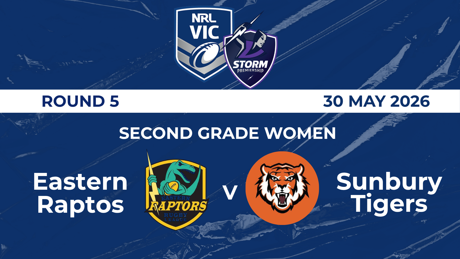 2026 R5 SGW Eastern Raptors V Sunbury Tigers