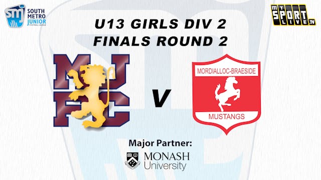 U13 Girls Div 2 Finals RD2 Murrumbeen...