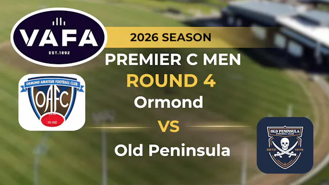 VAFA 2026 R4 PREM C Men’s Ormond V Ol...