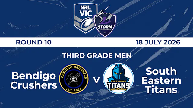 2026 R10 Third Grade Men - Bendigo Cr...