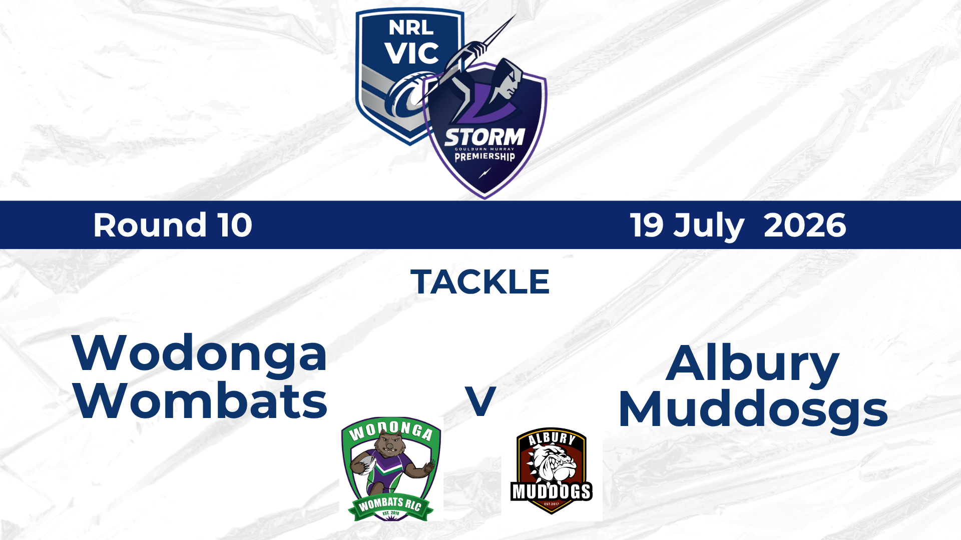 H1 2026 R10 MENS TACKLE - Muddogs vs Wombats