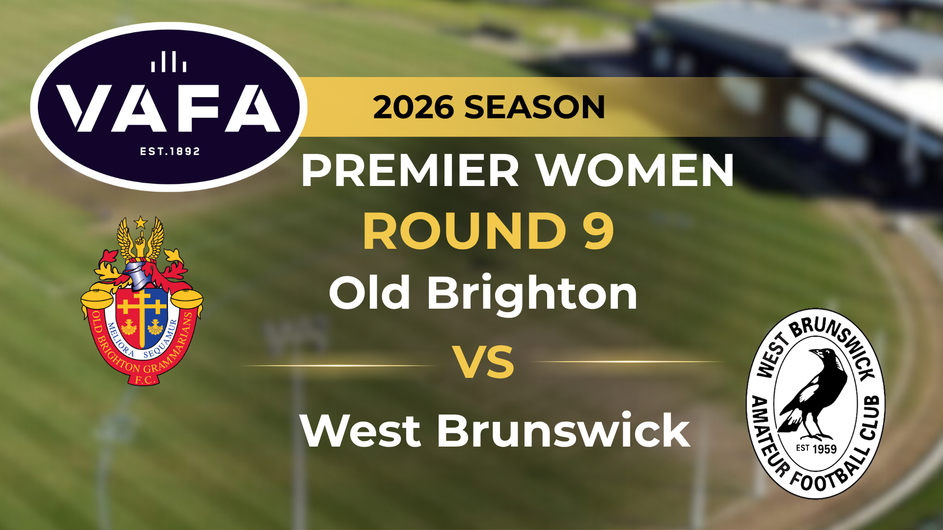 VAFA 2026 R9 PREM Women's Old Brighton V West Brunswick
